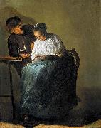 Judith leyster Man offering money to a young woman oil painting on canvas
